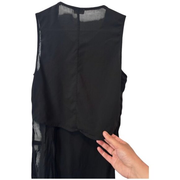 Shaina Mote black layered tank top size L - Picture 7 of 9